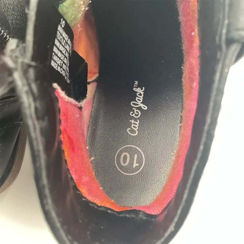 Cat & Jack Toddler Girls' Black Tiffy Ankle Booties Size‎ 10